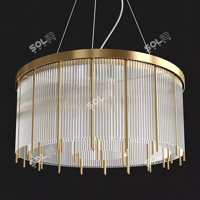 Sleek York Pendant Chandelier 3D model image 2