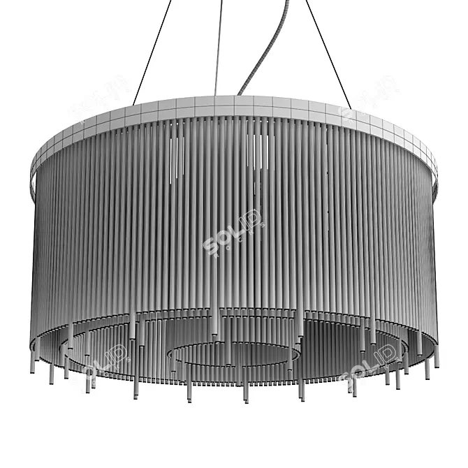 Sleek York Pendant Chandelier 3D model image 3
