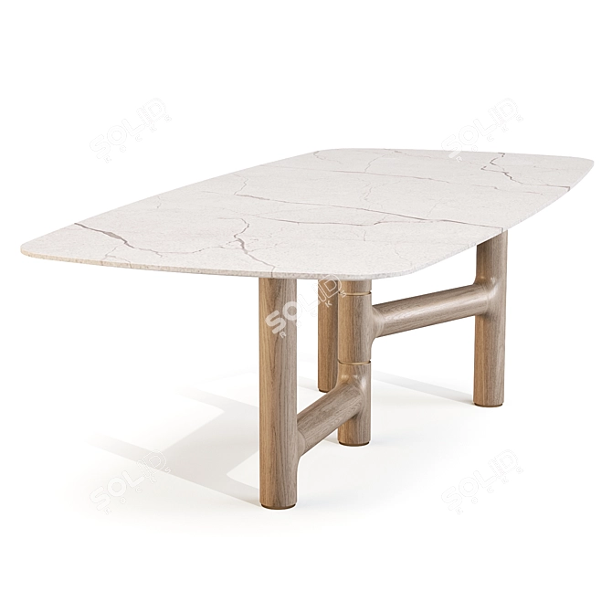 Bonaldo Pivot Dining Table Set 3D model image 4