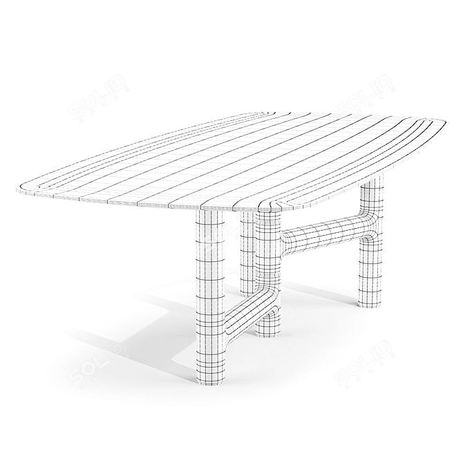 Bonaldo Pivot Dining Table Set 3D model image 5