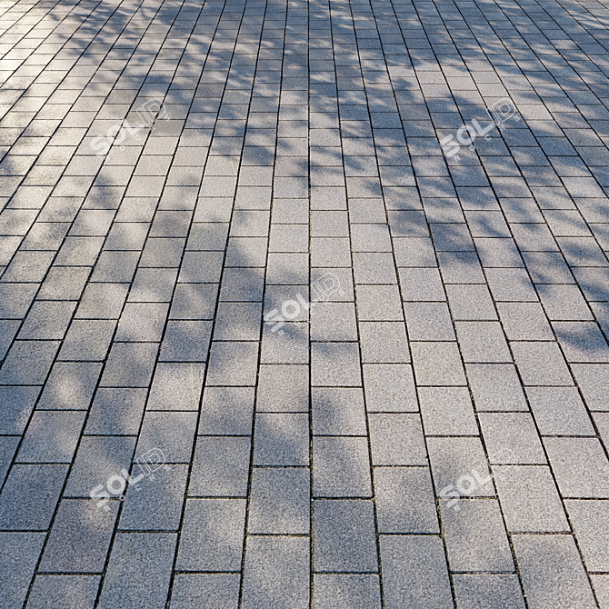 Modern Pavement Tile Set 3D model image 2