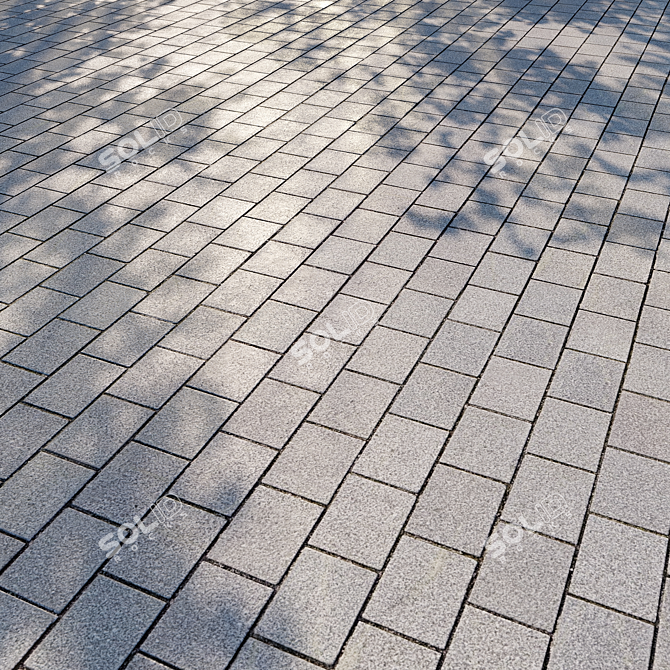 Modern Pavement Tile Set 3D model image 3