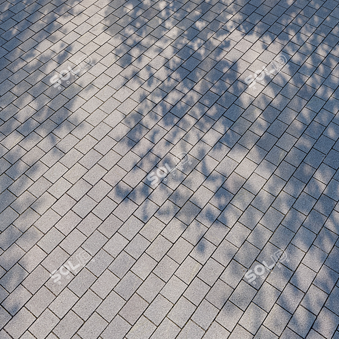 Modern Pavement Tile Set 3D model image 4