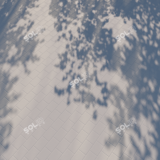 Modern Pavement Tile Set 3D model image 5