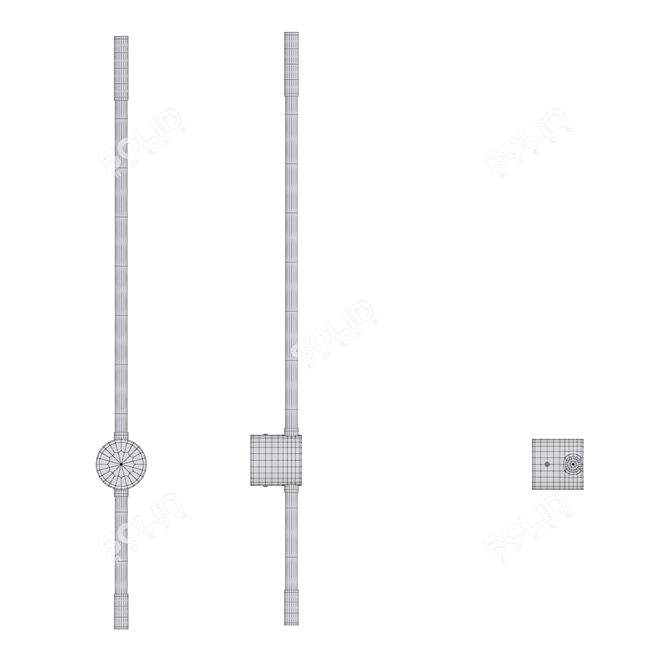 Cylindrical LED Wall Light Fixture 3D model image 4