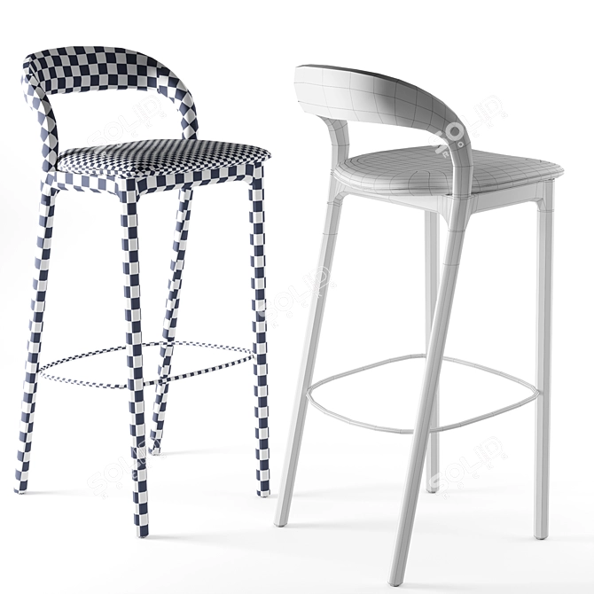 Artisan Neva Light Bar Chair 3D model image 4