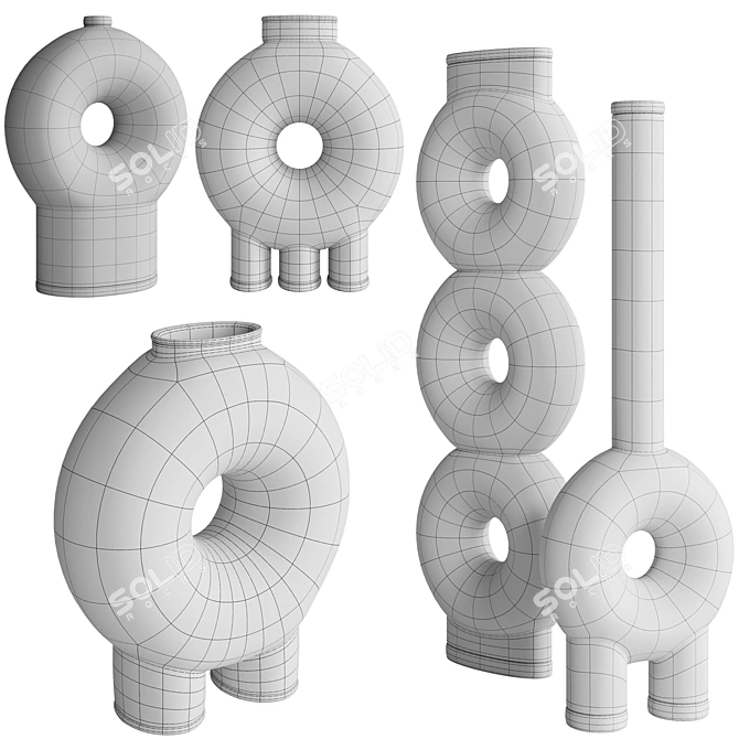 Faina Kumanec Vases Collection 3D model image 5