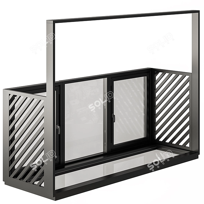 Convertible Window Balcony Set 17 3D model image 2