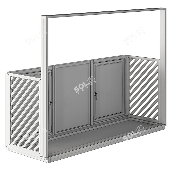 Convertible Window Balcony Set 17 3D model image 6