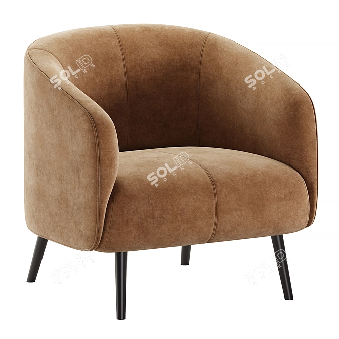 Elegant AMALFI Armchair Version 3D 3D model image 2