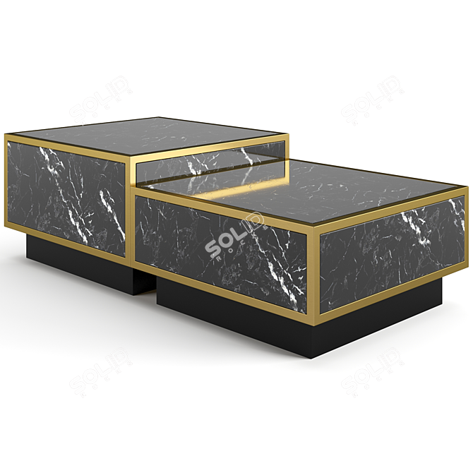 Modern Eichholtz Concordia Coffee Table Set 3D model image 3