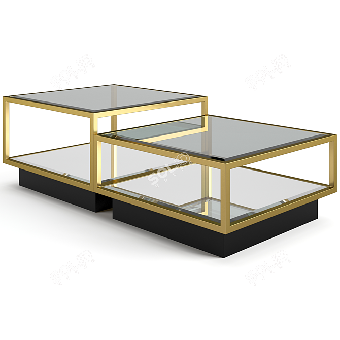 Modern Eichholtz Concordia Coffee Table Set 3D model image 4