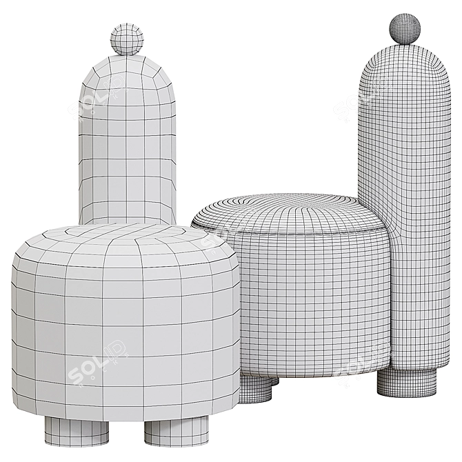 Elegant Ippico Chair 2014 Edition 3D model image 3