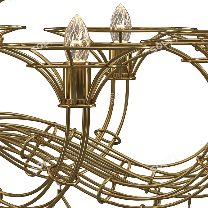 Modern Elegance in Dedalo Chandelier 3D model image 2