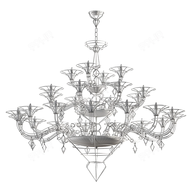 Modern Elegance in Dedalo Chandelier 3D model image 4