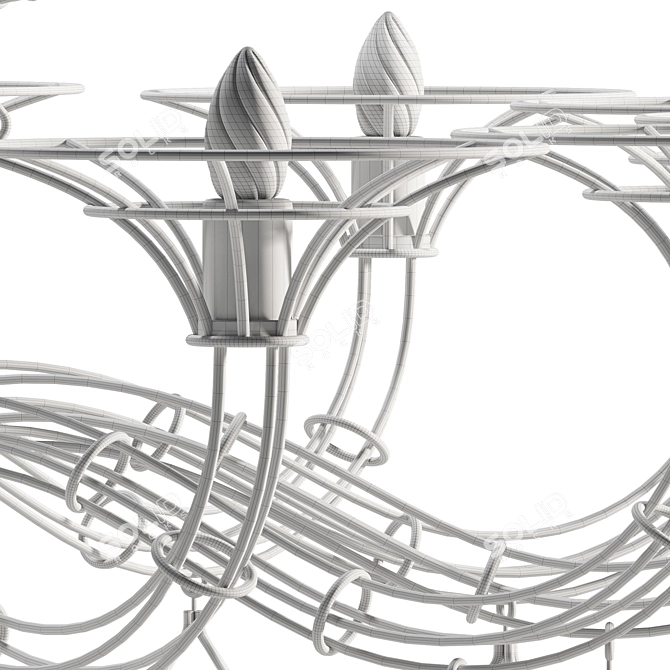 Modern Elegance in Dedalo Chandelier 3D model image 5