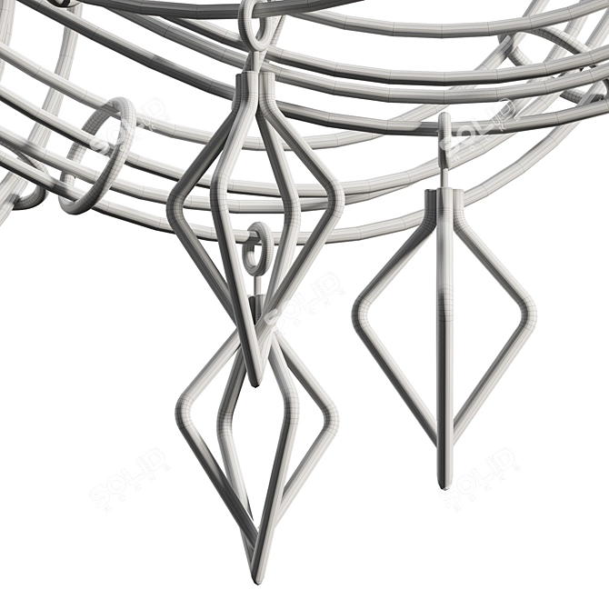 Modern Elegance in Dedalo Chandelier 3D model image 6