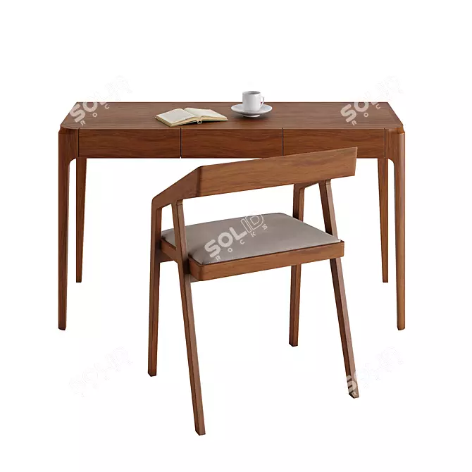 Romatti Full Chair and Console 3D model image 3