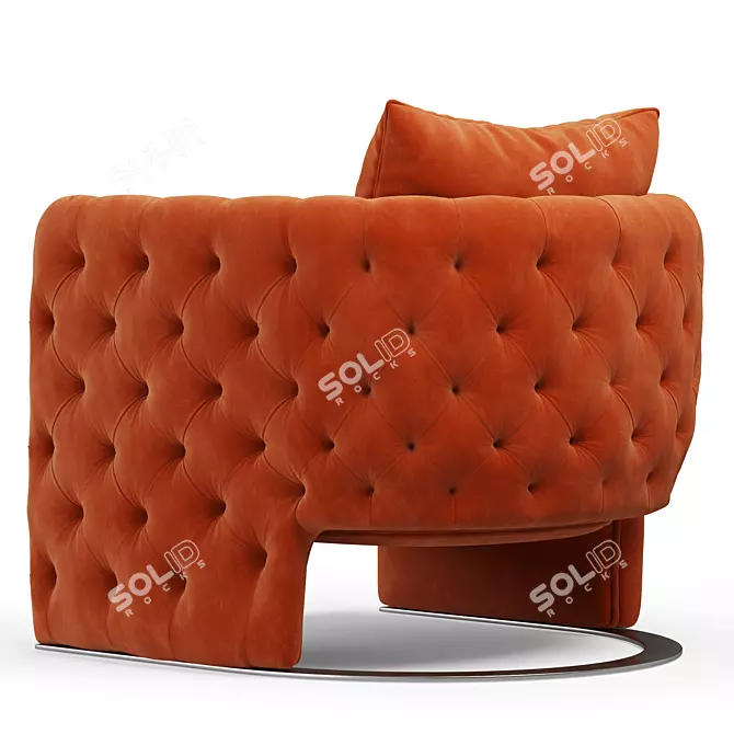 Luxury Berjer Armchair by Elve 3D model image 2