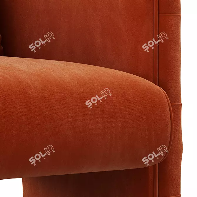 Luxury Berjer Armchair by Elve 3D model image 3