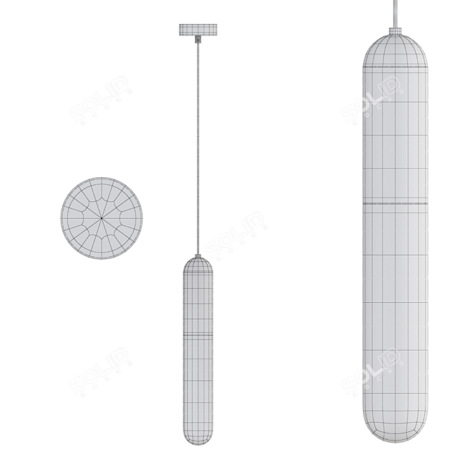 Ethereal Gradient Pendant Light 3D model image 4