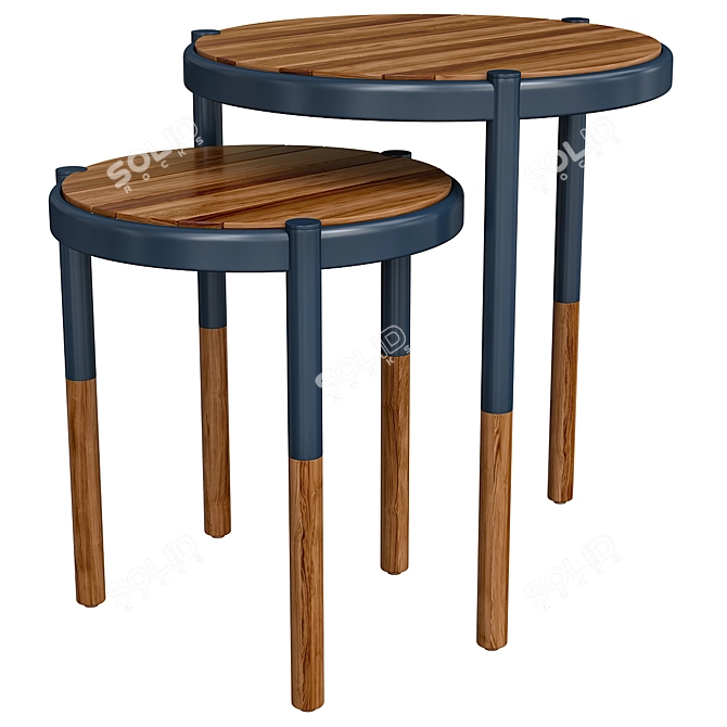 Minimalist Outdoor Side Tables 3D model image 1