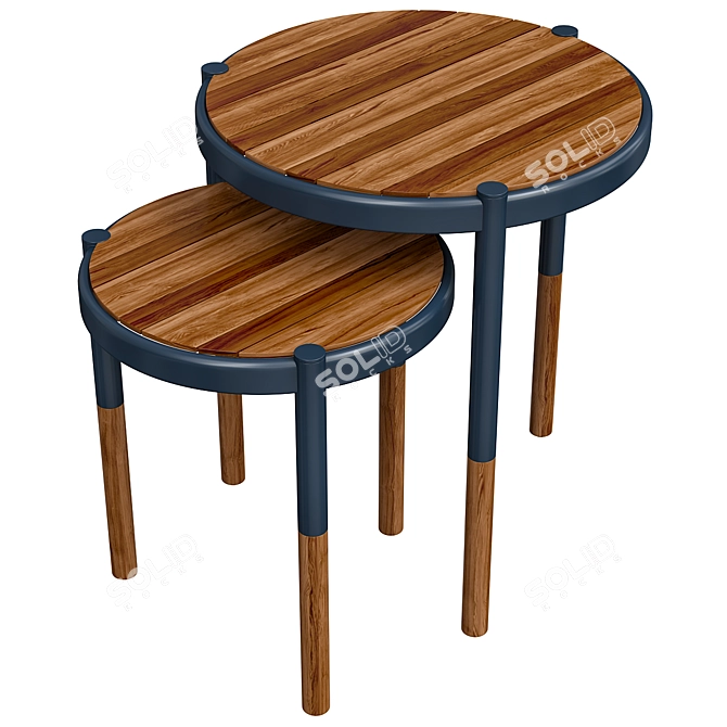 Minimalist Outdoor Side Tables 3D model image 2