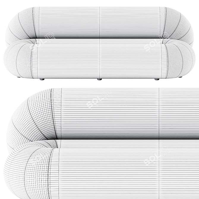 Sancal Loop Sofa: Contemporary Elegance 3D model image 3