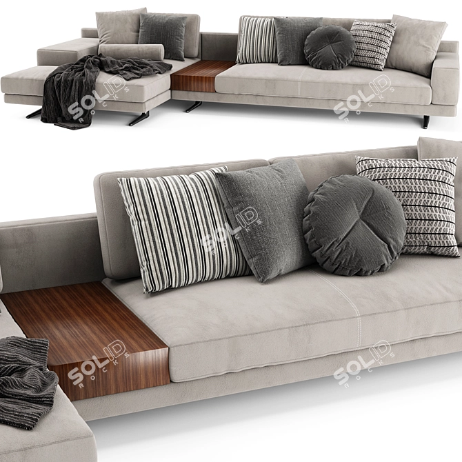 Poliform Mondrian Modern Sofa Set 3D model image 2
