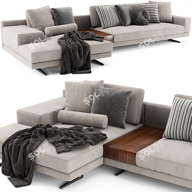 Poliform Mondrian Modern Sofa Set 3D model image 3