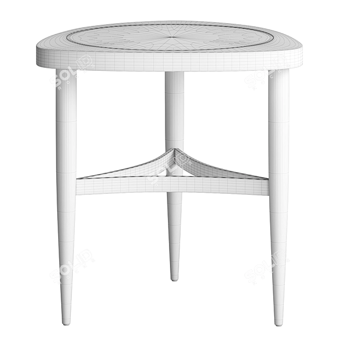 Modern Isabelle Side Table 3D model image 4