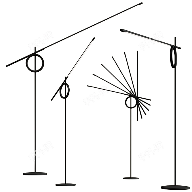  Twist Metal Table Lamp 2019 3D model image 1