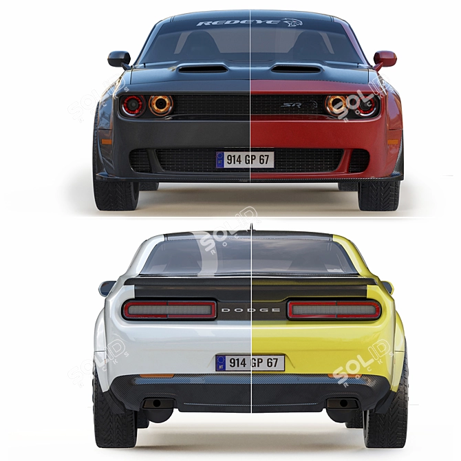 Dodge Challenger Hellcat (Redeye) 3D Model

Here's the translated product description, though it doesn't appear to need translation from Russian 3D model image 3