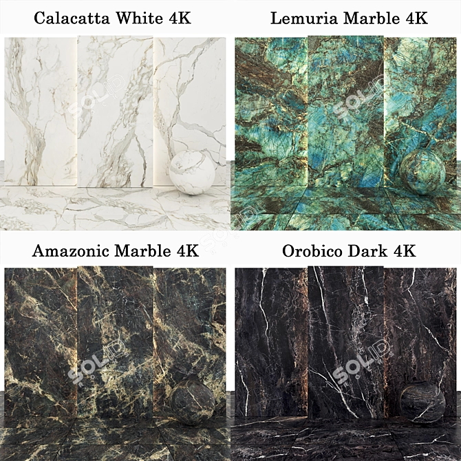 Marble Texture Collection for Architects 3D model image 2