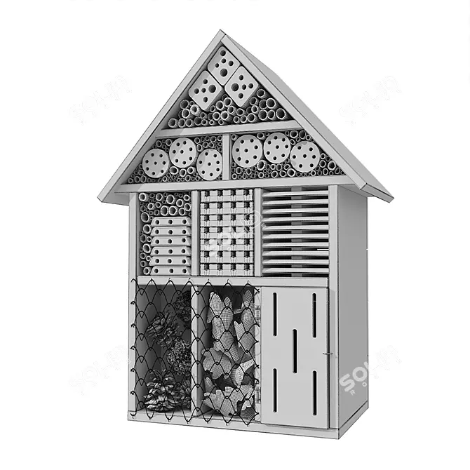 Insect Winter Shelter House 3D model image 5