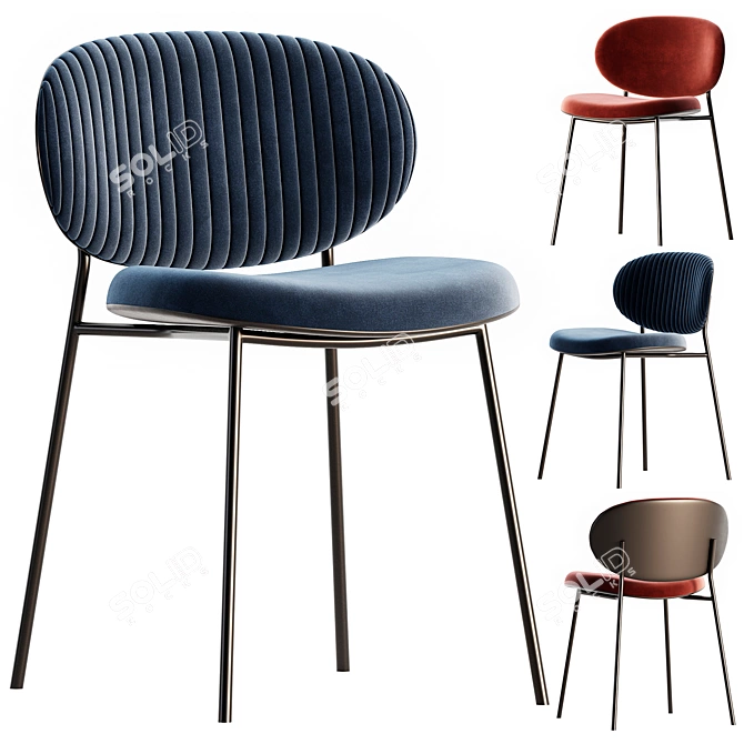 Elegant Ines Chair Set 3D model image 1