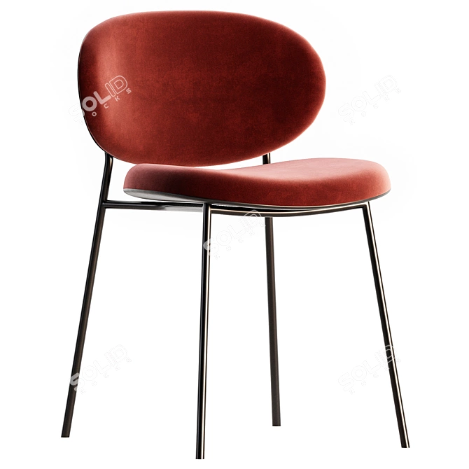 Elegant Ines Chair Set 3D model image 2