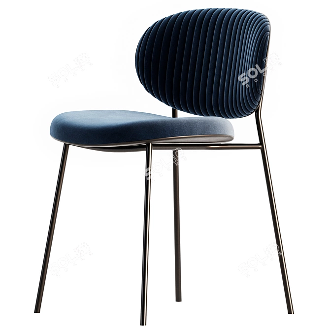 Elegant Ines Chair Set 3D model image 6