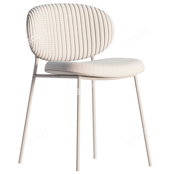 Elegant Ines Chair Set 3D model image 7