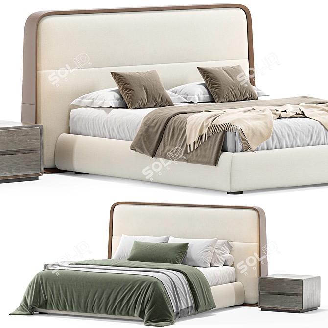 Giorgetti Mesh Bed Frame Set 3D model image 2