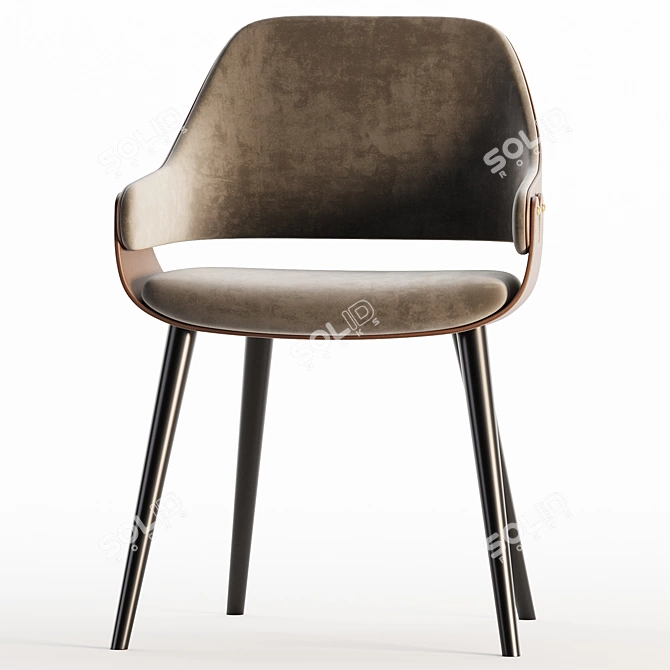 2017 Light Luxury Dining Chair 3D model image 5