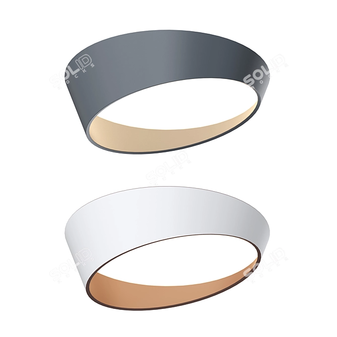 Modern LED Ceiling Light Fixture 3D model image 2