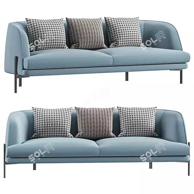 Modern Comfort Caillou Sofa 3D model image 3