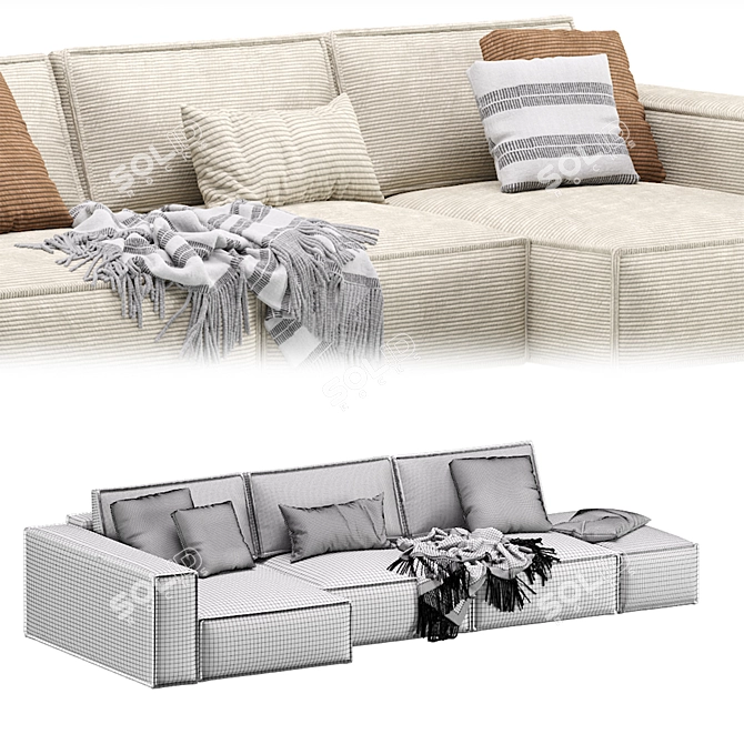 Eten Vertical Mix Sofa Ensemble 3D model image 7