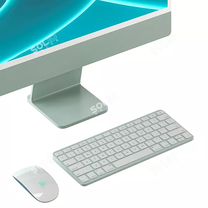 Apple iMac 4-Color Turbo Smooth 3D model image 5