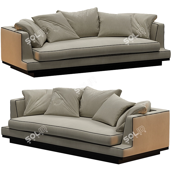 Luxury Maxalto Divan Aurae Sofa 3D model image 1