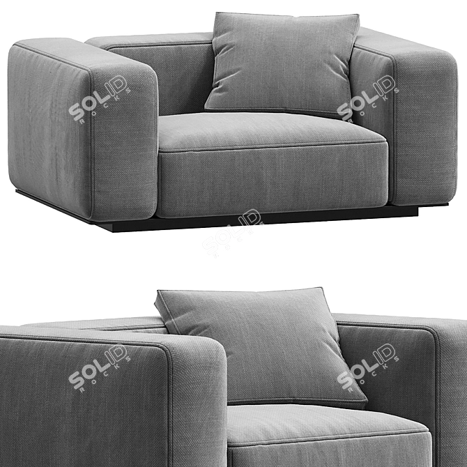 Luxury Modular Sofa Grandemare Flexform 3D model image 1