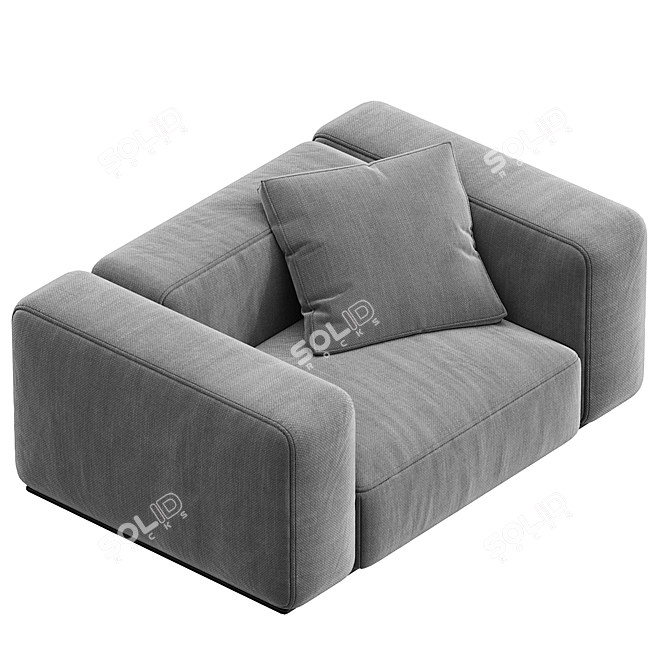 Luxury Modular Sofa Grandemare Flexform 3D model image 2