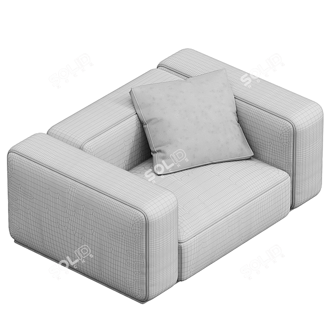 Luxury Modular Sofa Grandemare Flexform 3D model image 3