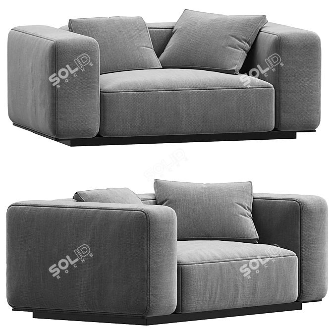 Luxurious Flexform Grandemare Sectional Sofa 3D model image 1